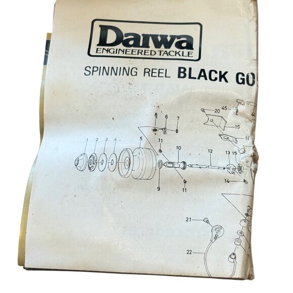 Vintage Daiwa BG10 Spinning Reel Fishing Black Gold Series Japan - Picture 5 of 6